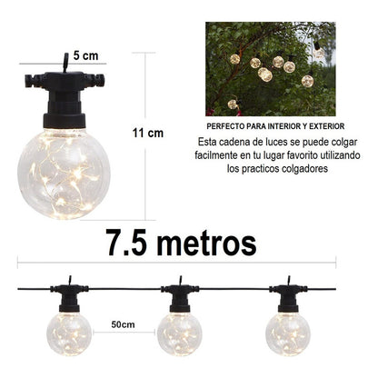 Luces Terraza Luces Guirnalda Luces Exterior Luz Led Navidad