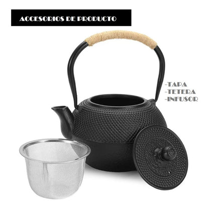 Tetera Hierro Fundido Tetera Japonesa Tetera Infusor 1.2 Lt