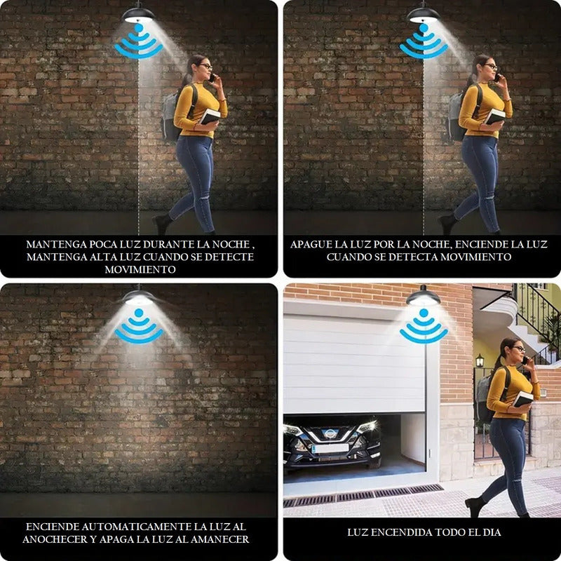 Lampara Led Solar Colgante Con Control 240w Cobertizo De Luz