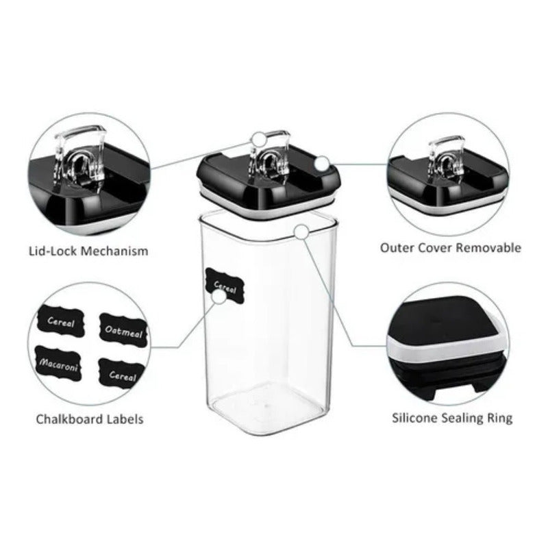 Set 5 Contenedores Hermeticos Organizador Cocina Tapper Acri