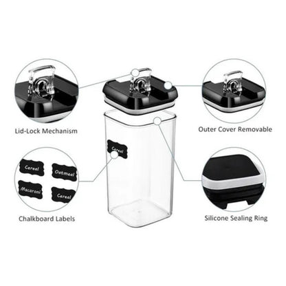 Set 5 Contenedores Hermeticos Organizador Cocina Tapper Acri