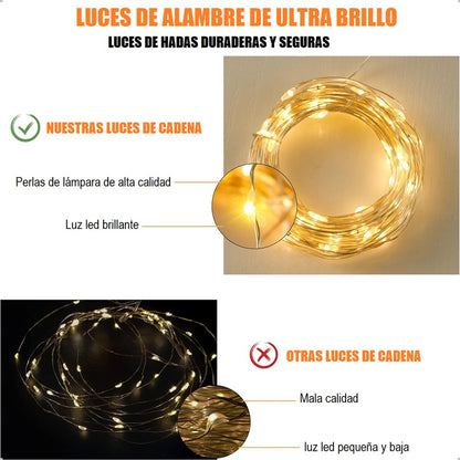 Guirnalda Alambre Hada Manguera Led Luces Navideñas Led 45m