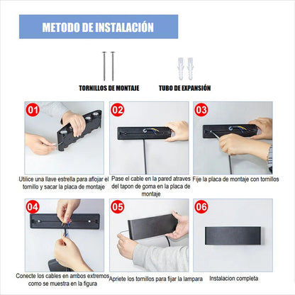 Pack X2 Lampara Led Focos Exterior Pared 10w Luz Fria 6000k