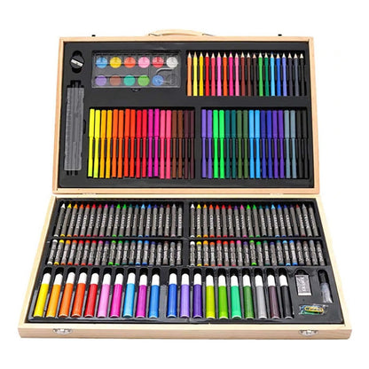 Set Arte Y Dibujo 180 Piezas Maletín De Pintura Lápices