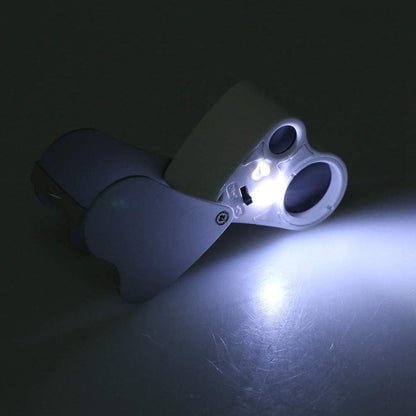 Lupa Geologica Lupa 30x22mm Led Lupa Joyero Con Luz 60x12mm