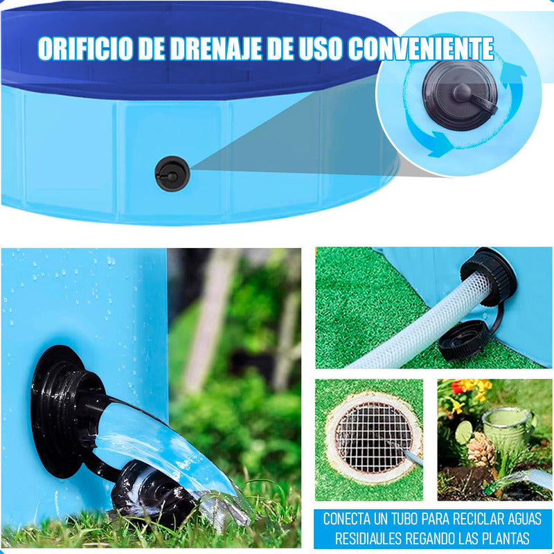 Piscina Para Perros Piscina Plegable Mascotas Perro 120x30cm
