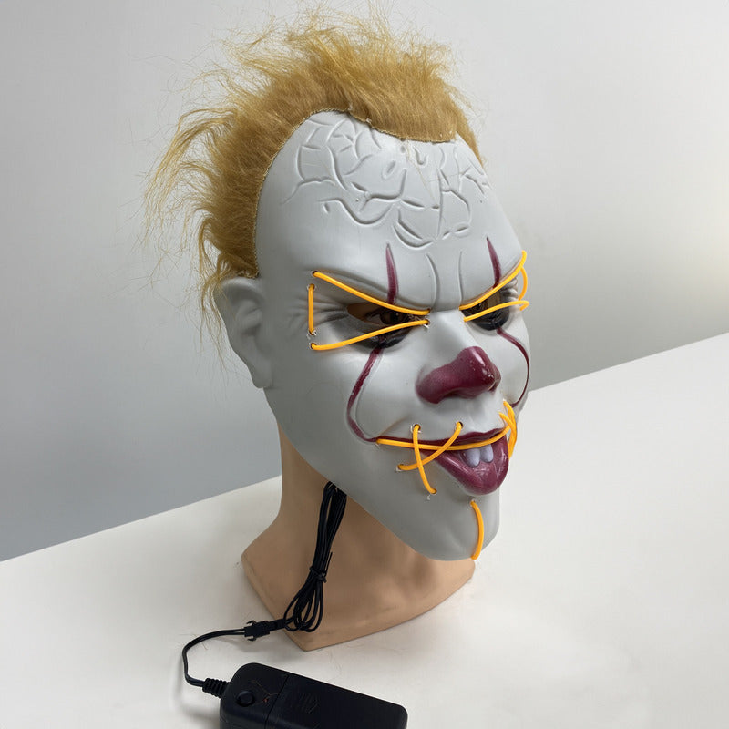 Mascara De Pennywise Con Luces Mascara De Payaso Halloween