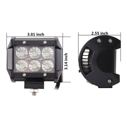 Pack X4 Neblinero Focos Led Para Auto Exterior Neblinero 18w