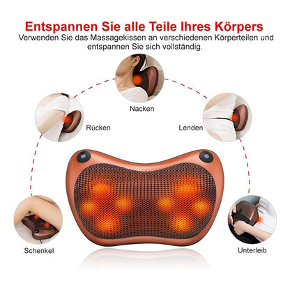 Masajeador Eléctrico Almohada Cojín Lumbar Cuello Piernas