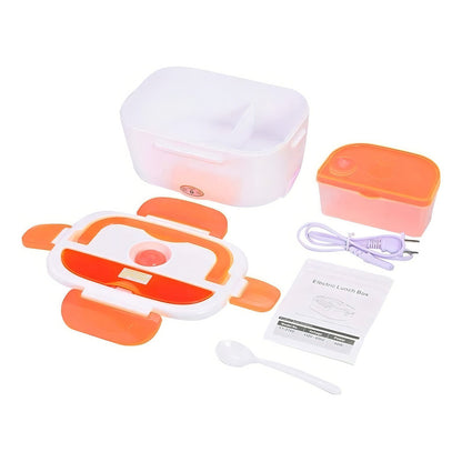 Lonchera Electrica Portatil Calentador Portatil Lunch Box Color Naranja