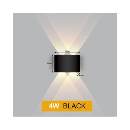 Pack X2 Lampara Led Focos Exterior Pared 4w Luz Fria 6000k