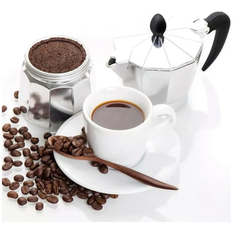 Cafetera Italiana 6 Tazas Cafetera + Molinillo Electrico