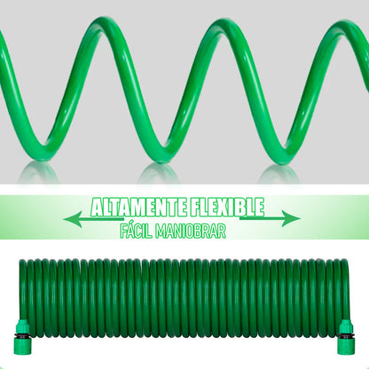 Pack X2 Manguera Espiral Riego Retratil 15 Mtrs Manguera Exp