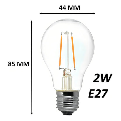 Pack X10 Ampolleta Arcashopping Vintage 2w E27 Filamento Luz Calida Ampolleta Vintage Ampolleta Lampara