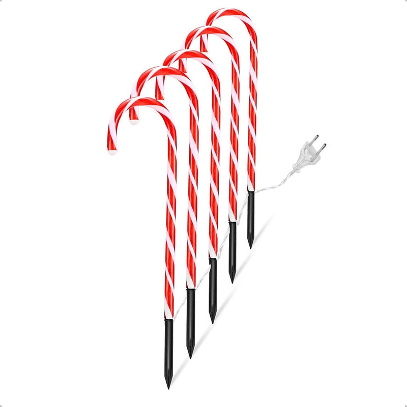 Pack X5 Estacas Navidad Luces Navideñas Luces De Navidad Led