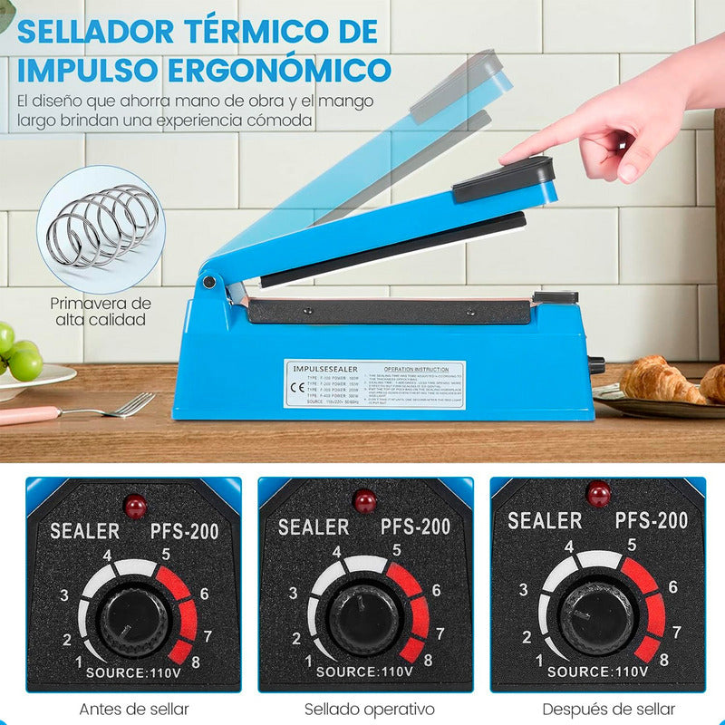 Máquina De Sellado Selladora De Bolsas Sellador Térmico Por Impulso Arcashopping Maquina Para Sellar Bolsas De Plastico Máquina Sellado Térmico Manual Máquina De Envasado De Alimentos