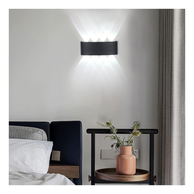 Aplique Muro Exterior Farol Pared 8w Luz Fria Impermeable