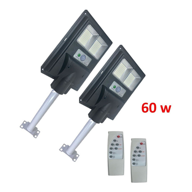 Pack X2 Foco Solar 60w Foco Solar Exterior Foco Solar Poste