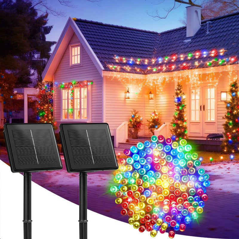 X2 Luces Navideñas Solares Luces Led Solar Luces Navidad 10m - Cálida