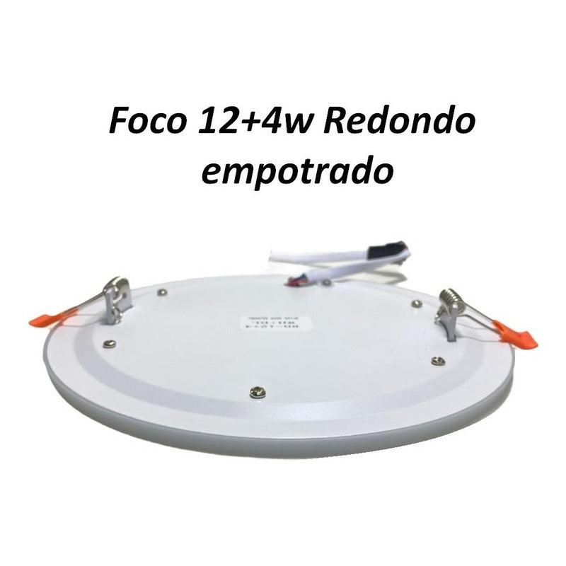 Plafon Led Techo Redond Focos Led Interior 12+4w Blanco Azul
