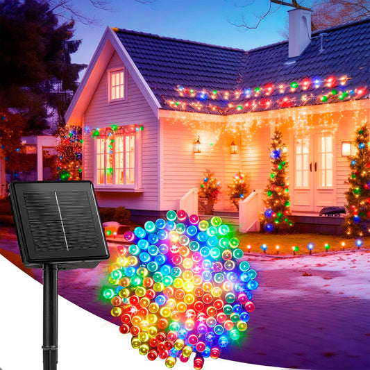 Luces Solares De Navidad Luces Solares Exterior Multicolor