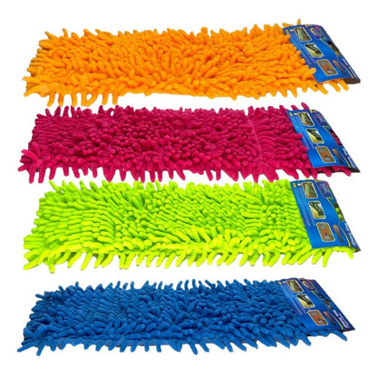 X4 Repuesto Mopa Shaggy Paño Microfibra Limpieza Absorvente