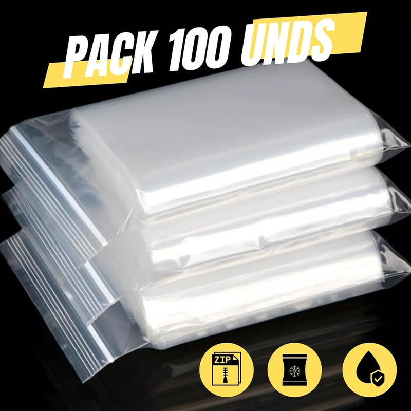 Pack 100 Bolsas Herméticas Transparente 6x9cm Bolsa Plastica