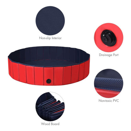 Piscina Para Perros Piscina Plegable Mascotas Perro 120x30cm
