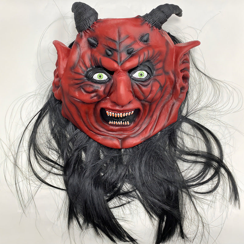 Máscara De Látex Demonio Máscara De Terror Para Halloween Disfraz Máscara Diablo Rojo Arcashopping Máscara De Látex Demonio Máscara De Terror Halloween Disfraz