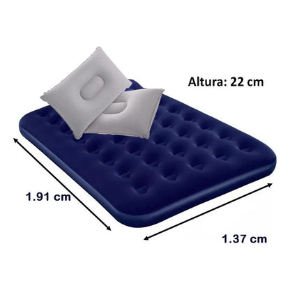 Colchones Inflables Colchon Inflable De 2 Plaza + Inflador