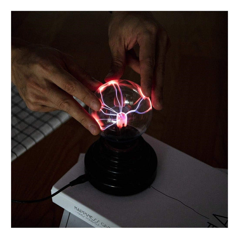 Mini Lampara Plasma Energía Táctil Bola Rayos Escritorio Usb