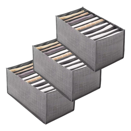 Pack X3 Organizador De Ropa 9 Divisores Ropa Interior
