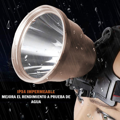 Foco De Caza Linterna Minera Recargable Camping Lampara 500w