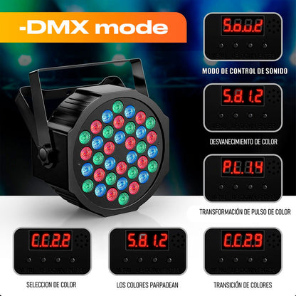 Luz Elestrodoscopica De Fiesta Luz Robotica Led 36 Led Dj
