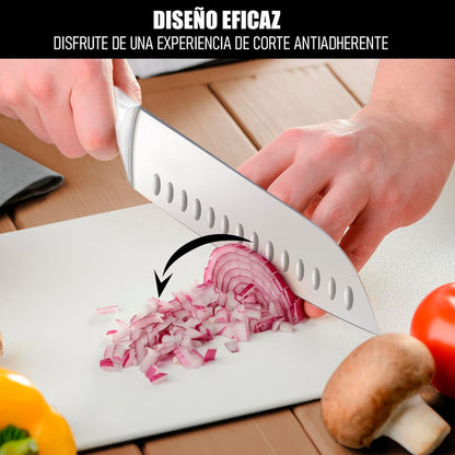 Cuchillo Carnicero Cuchillo De Cocina Cuchillo Chef Santoku Arcashopping Cuchillo De 7 Santoku Cuchillo Santoku Blanco Tokai Cuchillo Profesional Cuchillo Antiadherente
