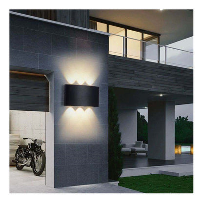 Pack X2 Lampara Led Focos Exterior Pared 4w Luz Fria 6000k