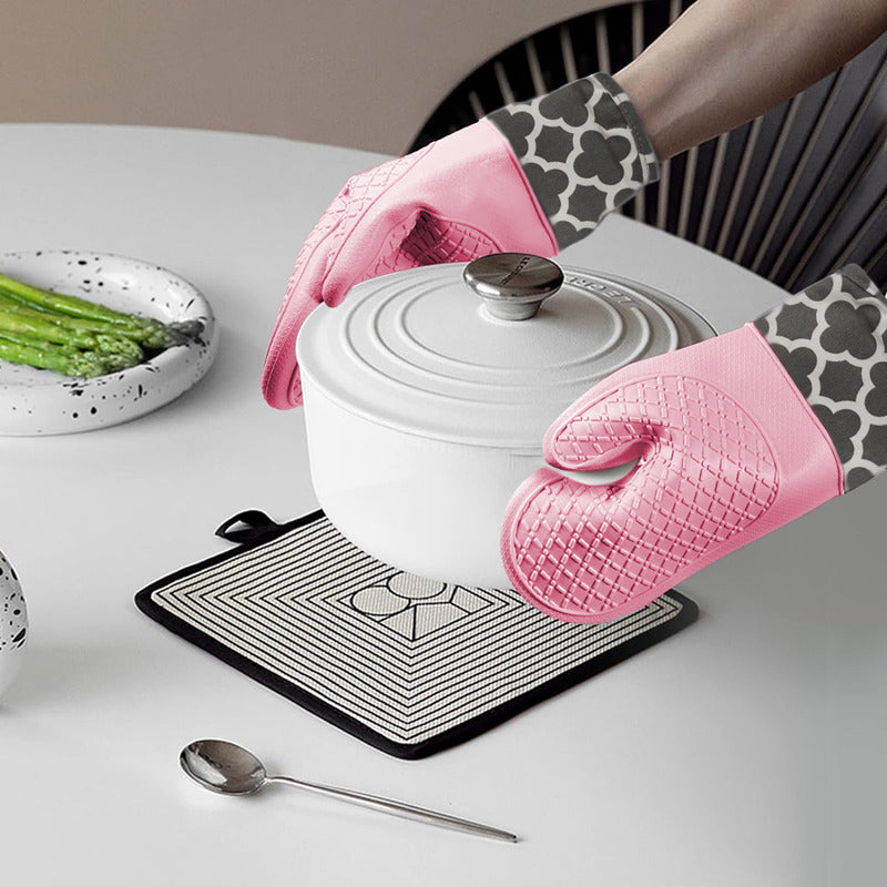 Guantes Para Horno Toma Ollas Guantes De Silicona De Cocina