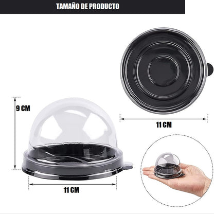 Pack X50 Envases De Plástico Desechables Recipiente Plástico