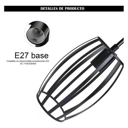 Pack X2 Lámpara Colgante Lámparas Techo Comedor Ovalada E27