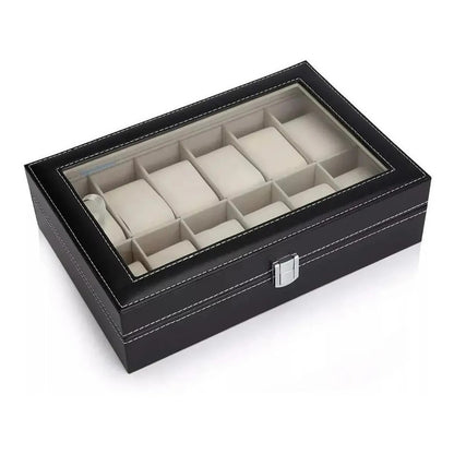 Caja Organizador De Relojes Estuche Exhibidor De Reloj 12pza