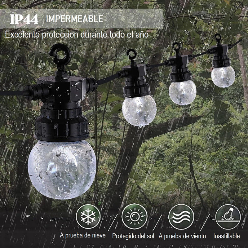 Guirnalda Luces Vintage Solares Cascada Luces Solar 7.5m