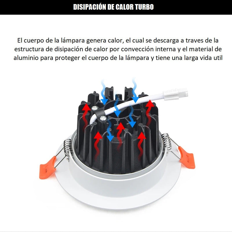 Pack X3 Focos Led Interior Embutido Foco Embutido Led 12w