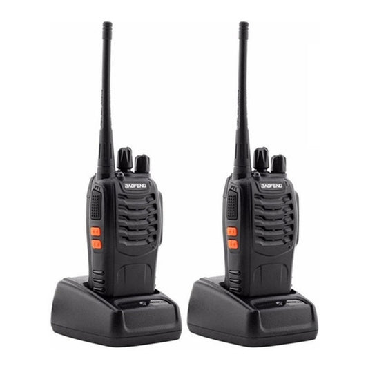 Pack X2 Radio Walkie Talkie Radio Trasmisor Waki Toki Radios Bandas De Frecuencia 50/60 Color Negro