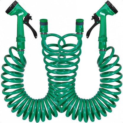 Pack X2 Manguera Espiral Riego Retratil 15 Mtrs Manguera Exp