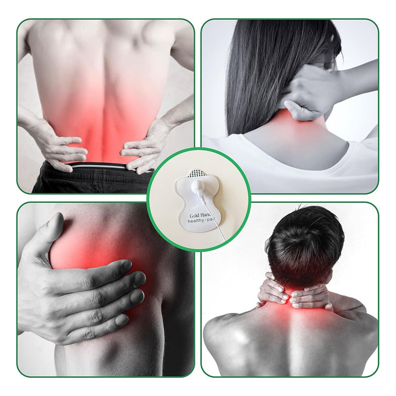 Set Electroestimulador Tens 8 Electrodos Cinta Kinesiologica
