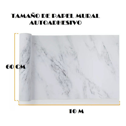 Papel Mural Autoadhesivo Mármol Papel Tapiz Decorativo 10m