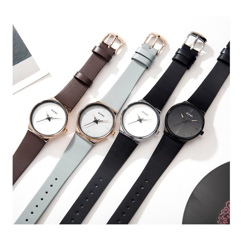 Reloj Para Damas Análogo Reloj De Pulsera De Cuero Eyki