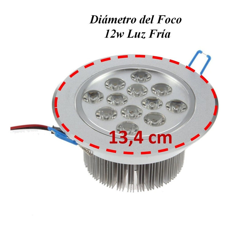 Pack X3 Focos Led Interior Embutido Foco Embutido Led 12w