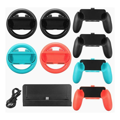 Volante Control Mandos Para Nintendo Tipo Switch Kit 10 En 1