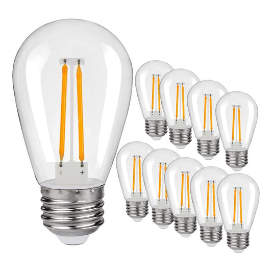 Pack X10 Ampolleta Vintage 2w E27 Filamento Luz Calida